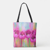 Lila Tulips Totasche Tasche (Rückseite)