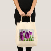 Lila Tulips Tragetasche (Vorderseite (Produkt))