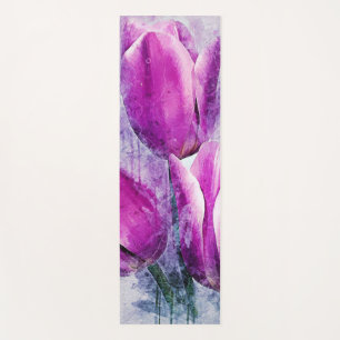 Lila Tulips Yogamatte