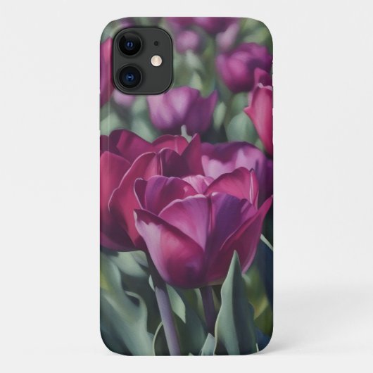 Lila Tulissen Wasserfarben Art Phone Case (Rückseite)