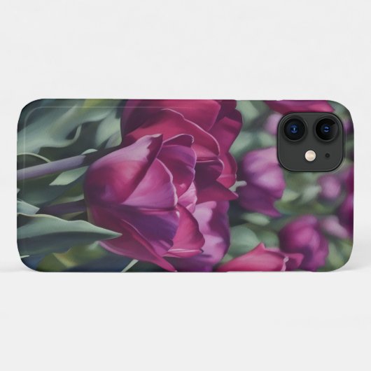 Lila Tulissen Wasserfarben Art Phone Case (Rückseite (Horizontal))
