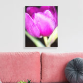 Lila Tulpe Blume Canvas drucken Leinwanddruck (Insitu (Wohnzimmer))