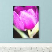 Lila Tulpe Blume Canvas drucken Leinwanddruck (Insitu (Holzboden))