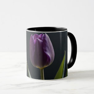 Lila Tulpe Blume digitale Kunst Tasse