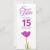 Lila Tulpe Blume Foto Hochzeit speichern Sie das D Save The Date (Vorderseite)