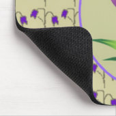 Lila Tulpe Blume Vintages Muster niedlich Mousepad (Ecke)