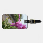 Lila Tulpe-Felder u. Reflexionen Gepäckanhänger (Vorderseite horizontal)