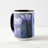 Lila Tulpe-Garten Tasse (Vorderseite Links)