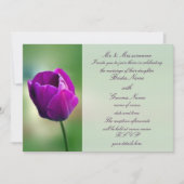 Lila Tulpe-Hochzeits-Einladung Einladung (Vorderseite)