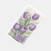 Lila Tulpe Serviette (Ecke)