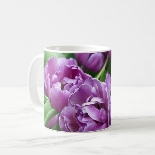 Lila Tulpe-Tasse Kaffeetasse (Vorderseite Links)