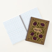 Lila Tulpe Vintages BlumengussNotebook Notizblock (Innenseite)
