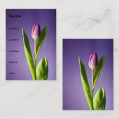 Lila Tulpe Visitenkarte (Vorne/Hinten)