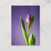 Lila Tulpe Visitenkarte (Rückseite)
