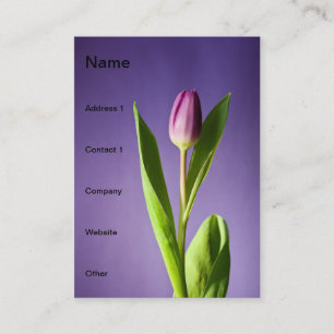 Lila Tulpe Visitenkarte