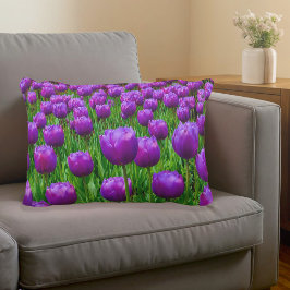 Lila Tulpen Akzentkissen Dekokissen