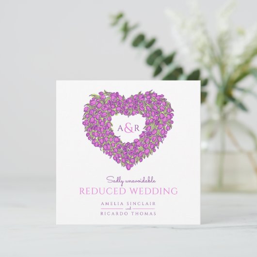 Lila Tulpen Ankündigung (Stehend Vorderseite)