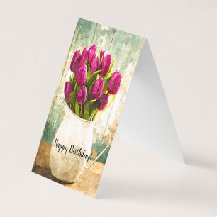 Lila Tulpen, Frühlingsstrauß Geburtstags-Kunst