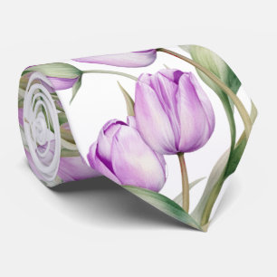 Lila Tulpen Krawatte
