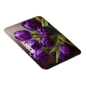 Lila Tulpen Magnet (Rechte Seite)