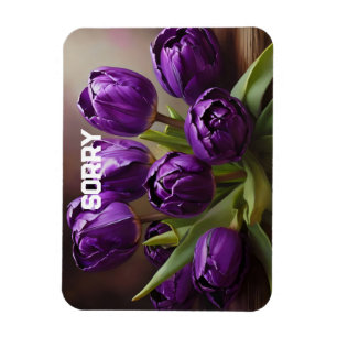 Lila Tulpen Magnet
