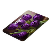 Lila Tulpen Magnet (Linke Seite)