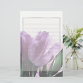 Lila Tulpen Optionales Notizpapier Briefpapier (Stehend Vorderseite)