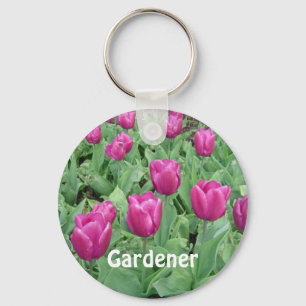 Lila Tulpen Schlüsselanhänger