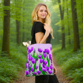 Lila Tulpen-Tragetasche Tasche