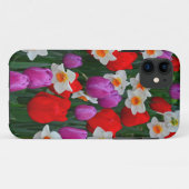 Lila Tulpen und Gartenmöbel Case-Mate iPhone Hülle (Rückseite (Horizontal))