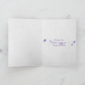 lila Tulpen und Wein Karte (Innenseite)