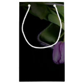 Lila Tulpen und Wein Kleine Geschenktüte (Rückseite)