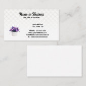 Lila Tulpen Visitenkarte (Vorne/Hinten)