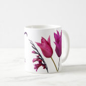 Lila Tulpenblume Kaffeetasse (VorderseiteRechts)