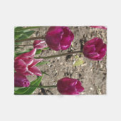 Lila Tulpendecke Fleecedecke (Vorderseite (Horizontal))