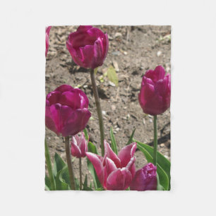Lila Tulpendecke Fleecedecke