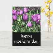 lila Tulpenmütter Karte (Gelbe Blume)