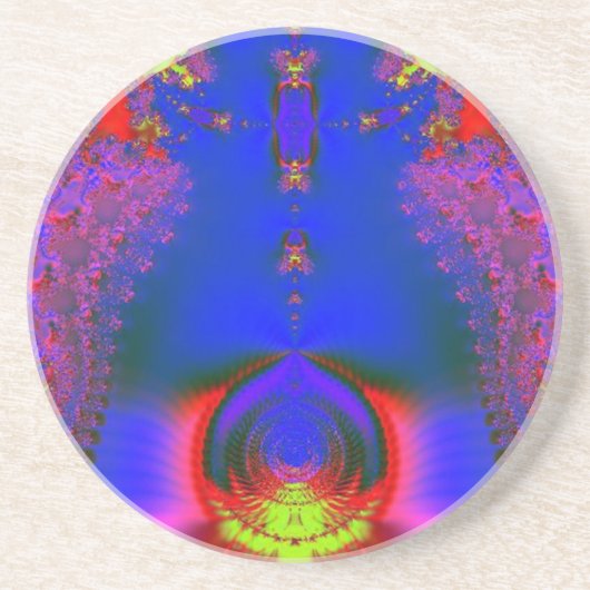 Lila Tunnel zu FarbUniversum Sandstein Untersetzer (Vorne)