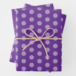 Lila Tupfen Geschenkpapier Set