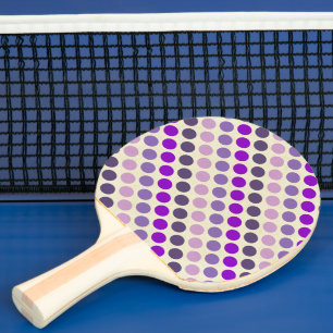 Lila Tupfen in verschiedenen Schattierungen von Sh Tischtennis Schläger