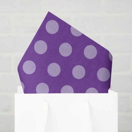 Lila Tupfen Seidenpapier (Geschenktüte)