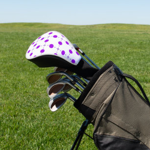 Lila Tupfen, Tupfenmuster, Punkte, Gepunktet Golf Headcover