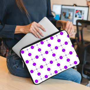 Lila Tupfen, Tupfenmuster, Punkte, Gepunktet Laptopschutzhülle
