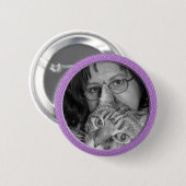 lila Tupfenrahmen Button (Vorne & Hinten)