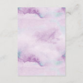 Lila Türkis Blue Dendrobium Orchid Wedding Begleitkarte (Rückseite)