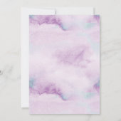 Lila Türkis Blue Dendrobium Orchid Wedding Einladung (Rückseite)