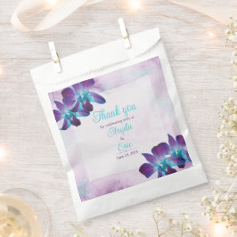 Lila Türkis Blue Dendrobium Orchid Wedding Geschenktütchen