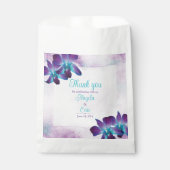 Lila Türkis Blue Dendrobium Orchid Wedding Geschenktütchen (Vorderseite)