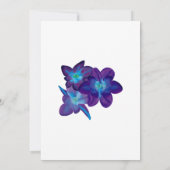 Lila Türkis Blue Orchid Wedding Einladung (Rückseite)