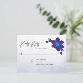 Lila Türkis Blue Orchid Wedding Postkarte (Stehend Vorderseite)